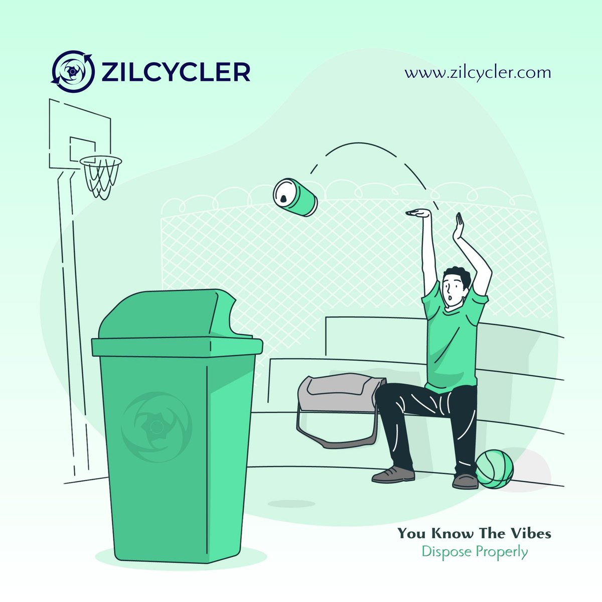 Don't Litter. Dispose Properly 🗑

#LessWaste #SocialResponsibility #Sustainability #WasteManagement #Recycle #Zilcycler
