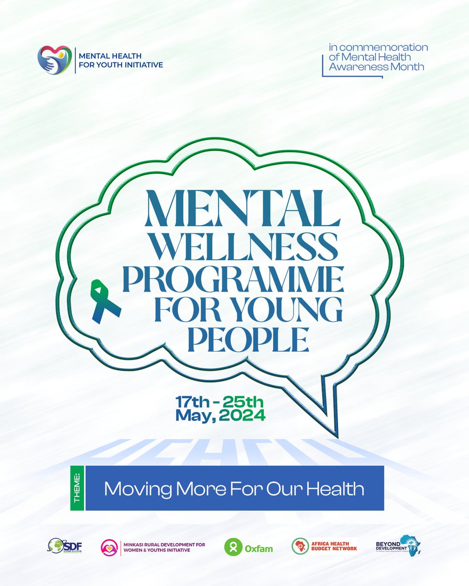 mhyi_nigeria's tweet photo. In commemoration of this year's #MentalHealthAwarenessMonth, we have exciting activities lined up for the next couple of weeks.

We plan to have an all-inclusive Mental Health Wellness outreach including people in IDP Camps and schools.

#mentalwellnessprogramme https://t.co/eyr27XXbfG