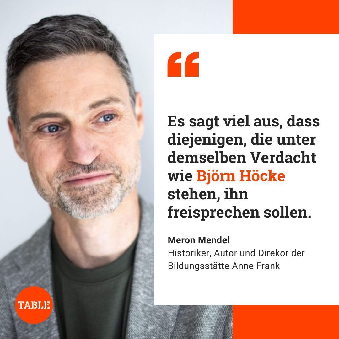 Direktor @BS_AnneFrank und Historiker @MeronMendel redet über die Bedeutung des von #Höcke verwendeten strafbaren SA-Slogans und die Eignung eines von dessen Verteidigung aufgebotenen Kronzeugen. Das ganze Interview mit @FreieReporterin lesen Sie hier 👉 buff.ly/4bEOPFi