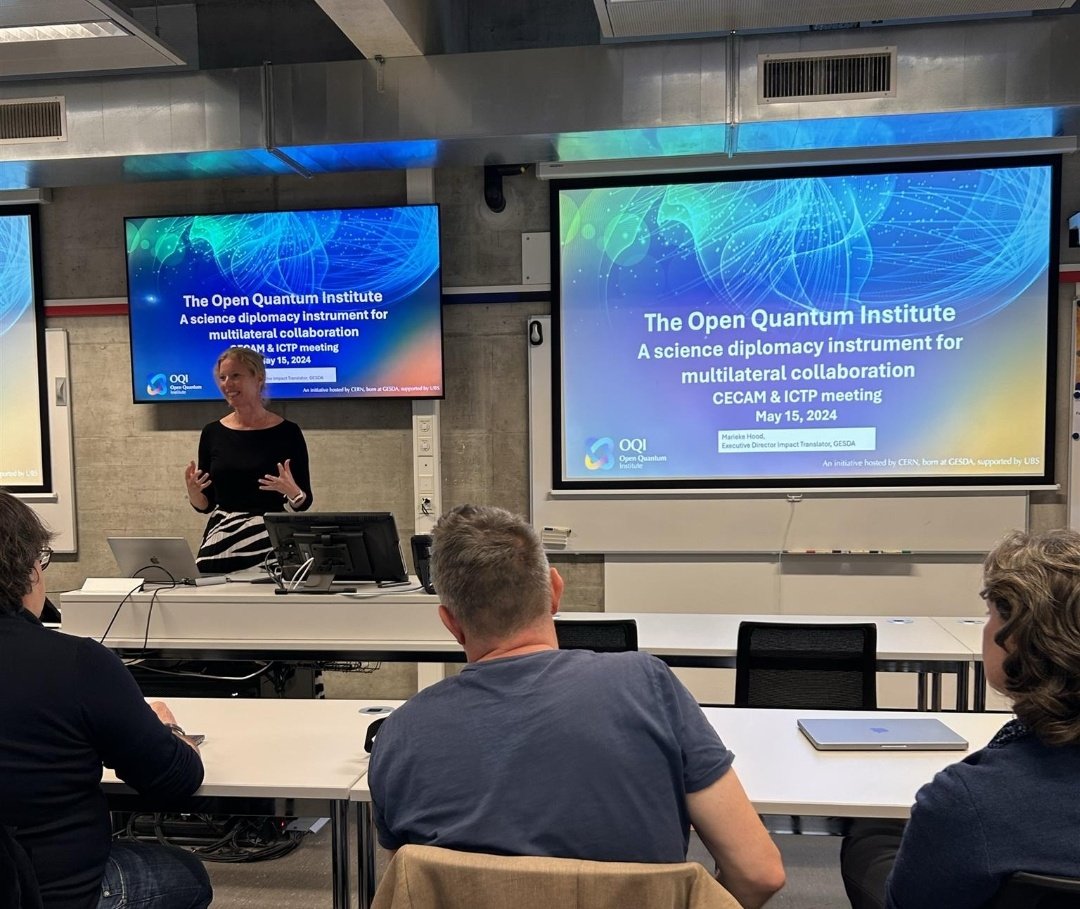 Geneva Science and Diplomacy Anticipator (@gesdaglobal) on Twitter photo Today, we participated in the event organized by <a href="/cecamEvents/">CECAM</a> and <a href="/ictpnews/">ICTP</a> to share insights on our work at <a href="/GESDAglobal/">Geneva Science and Diplomacy Anticipator</a> and on our flagship initiative <a href="/OQI_at_CERN/">Open Quantum Institute (OQI)</a> as a #ScienceDiplomacy instrument for multilateral collaboration.
Thanks to all participants! Today, we participated in the event organized by <a href="/cecamEvents/">CECAM</a> and <a href="/ictpnews/">ICTP</a> to share insights on our work at <a href="/GESDAglobal/">Geneva Science and Diplomacy Anticipator</a> and on our flagship initiative <a href="/OQI_at_CERN/">Open Quantum Institute (OQI)</a> as a #ScienceDiplomacy instrument for multilateral collaboration.
Thanks to all participants!