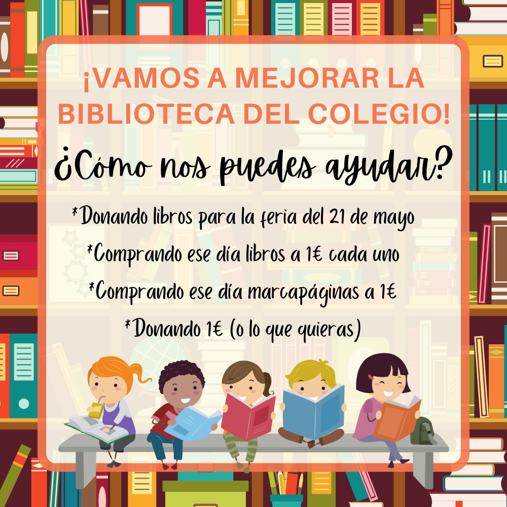 21 DE MAYO
FERIA DEL LIBRO EN EL COLEGIO
Solicitamos la colaboración de las familias para mejorar nuestra biblioteca. 📚