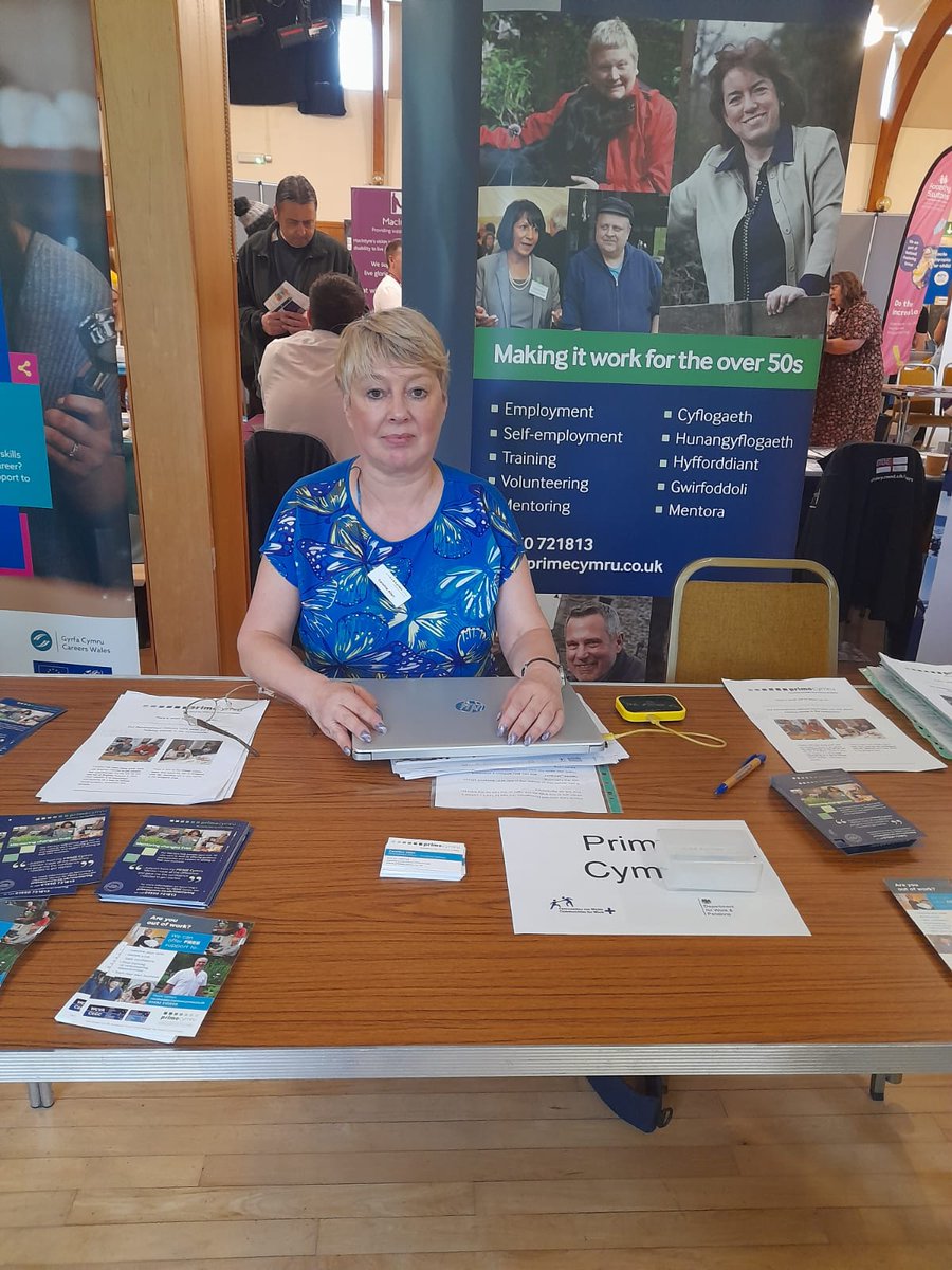 If you're in📍Wrexham today, come and say hi to Caroline PRIME Cymru. 👋

She's at the Jobs Fair in the Memorial Hall, offering free #businessstartup and #employment support.