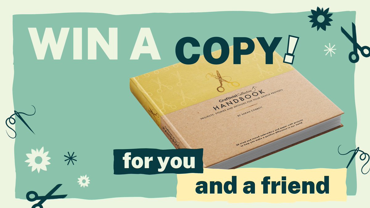 📚 Win a copy of the Craftivist Collective Handbook by @SarahPCorbett for you and a friend! Along with a copy of the handbook, winners will also receive some craft materials to help get you started 🎨 Head over to Instagram to find out how to win ➡️ instagram.com/p/C6_E7L2t7bm/