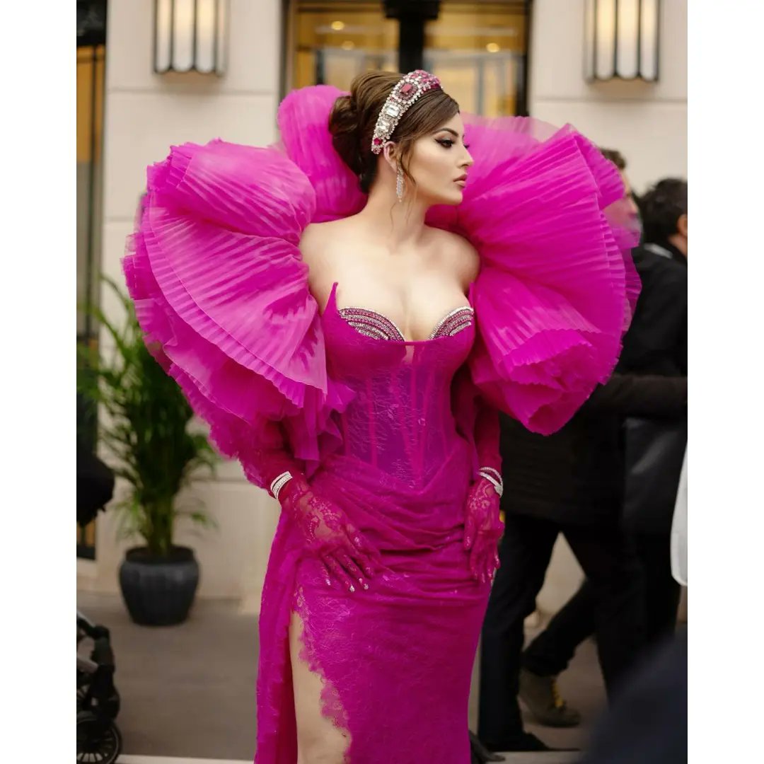 Urvashi Rautela dazzles in pink at the opening ceremony of the Cannes film festival 2024, shared her view through Instagram. #UrvashiRautela #Cannes2024 #OpeningCeremony