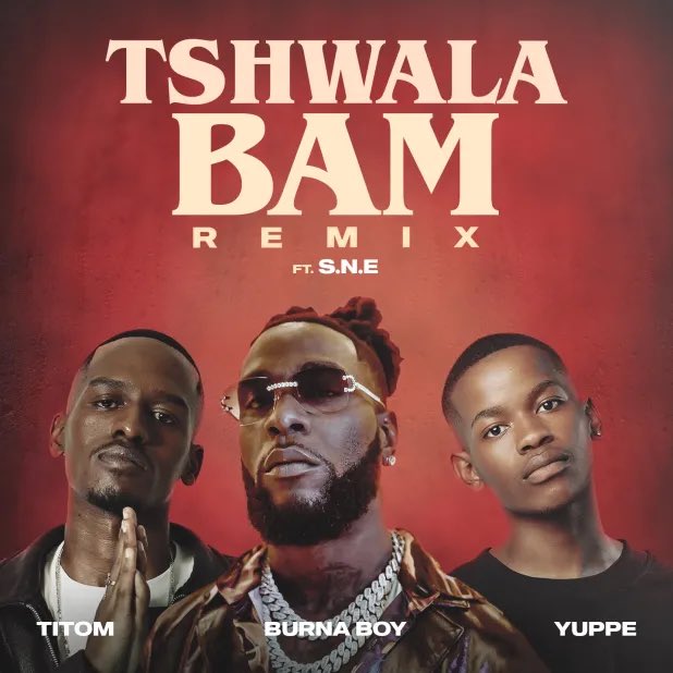 Nigerian superstar Burna Boy joins TitoM and Yuppe’s Amapiano hit “Tshwala Bam”, which has made history. Fans have been reacting on Twitter about the remix. The original song has surpassed 100 million streams and its dance challenge has garnered over 11.5 billion views on