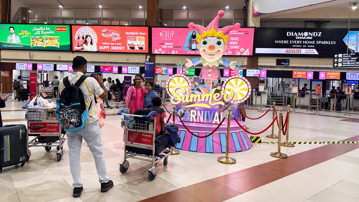 Summer has landed at #GuwahatiAirport! 

Step into a vibrant world of colours and excitement as our terminal transforms into a stunning summer wonderland! Make the most of your travel and indulge in a shopping spree at your #GatewayToGoodness. Come and soak up the summer fun!