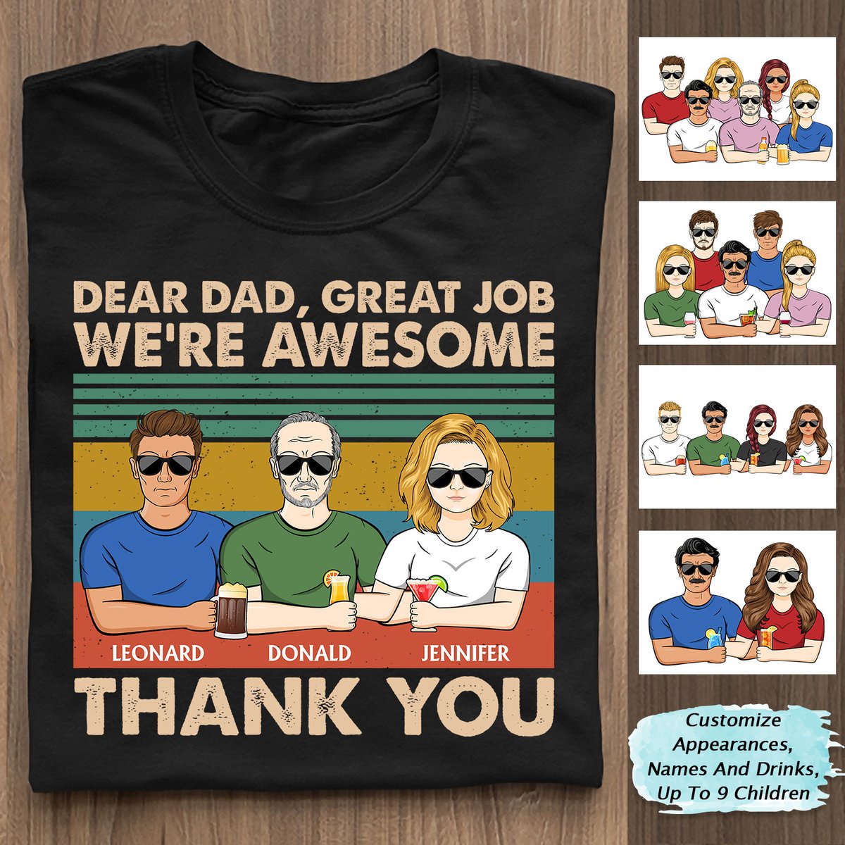 Awesome Children Of An Awesome Dad 🥰 👉 Order here: wanderprints.com/ts010hal754-tw… ✈ Worldwide Shipping! #wanderprints #tshirt #family #mom #dad #parents