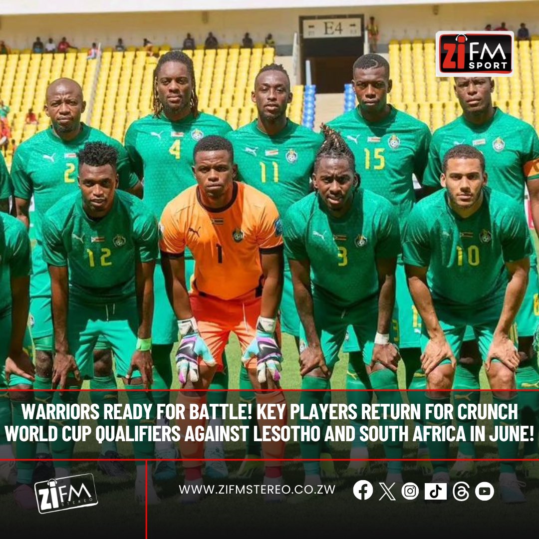 Most of the players that were on duty with the Warriors in March are expected to be available for selection for the upcoming games against Lesotho and South Africa in the 2026 World Cup Qualifiers. The Warriors will play both matches in South Africa, first against the Crocodiles