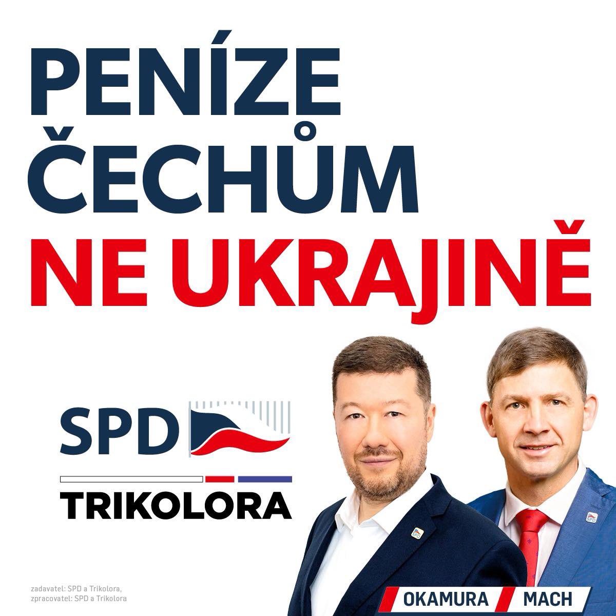 Peníze Čechům, ne Ukrajině a Ukrajincům. Souhlasíte? Podpořte nás ve volbách do Evropského parlamentu 7.-8. června!