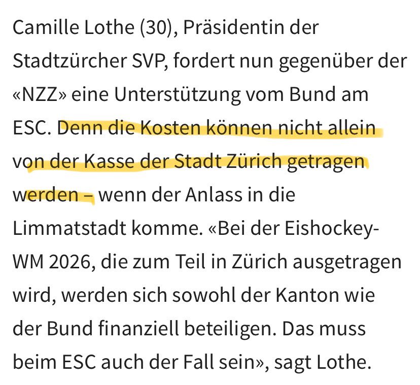 M.W. gibt es keine Vorschrift, dass der ESC in Zürich stattfinden MUSS! #ESC <a href="/olma_messen/">Olma Messen St.Gallen</a>