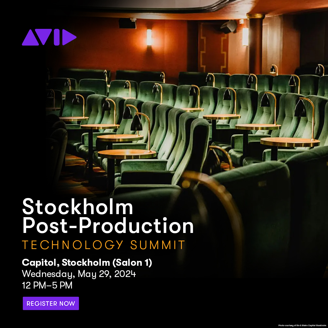 Avid’s taking over Stockholm’s Capitol Theater to demo our cool new tools for optimized postproduction—Join us!

▶️ bit.ly/4a2Hez7

#stockholm #postproduction #technologysummit #avid #mediacomposer #demo #ai #avidada