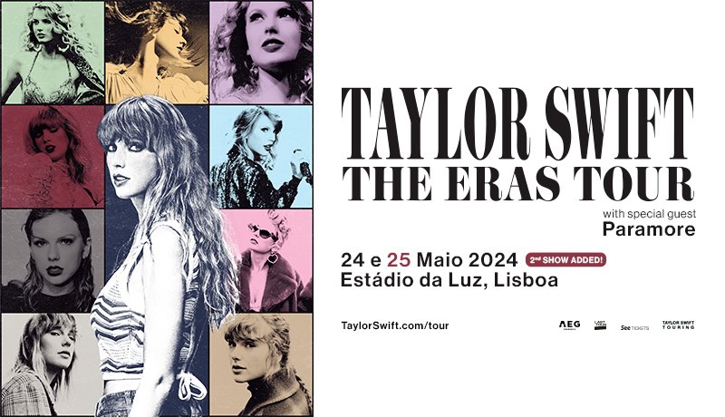 🚨 | Os bilhetes para a Taylor Swift | The Eras Tour em Lisboa já estão disponíveis para visualização na app See Tickets Wallet!