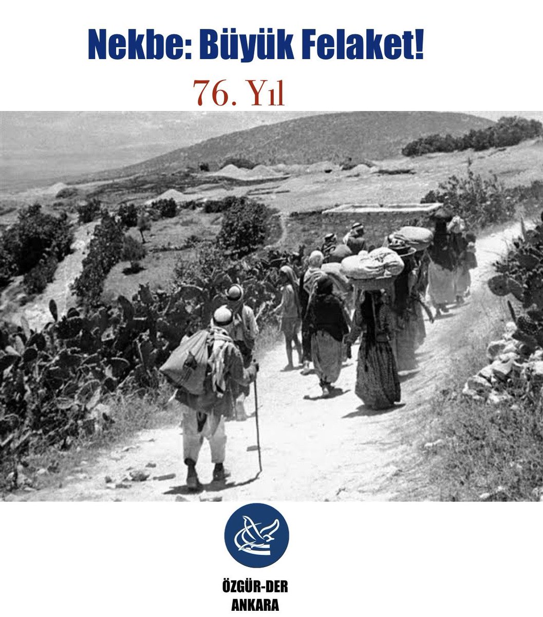 Bugün “Büyük Felaket” olarak adlandırılan #Nekbe'nin yıldönümü

Filistin halkı 76 yıl önce siyonist işgalciler yüzünden topraklarını terk etmek zorunda kaldı. Yıllardır devam eden işgal ve zulüm bitecek, Filistin özgür olacak!