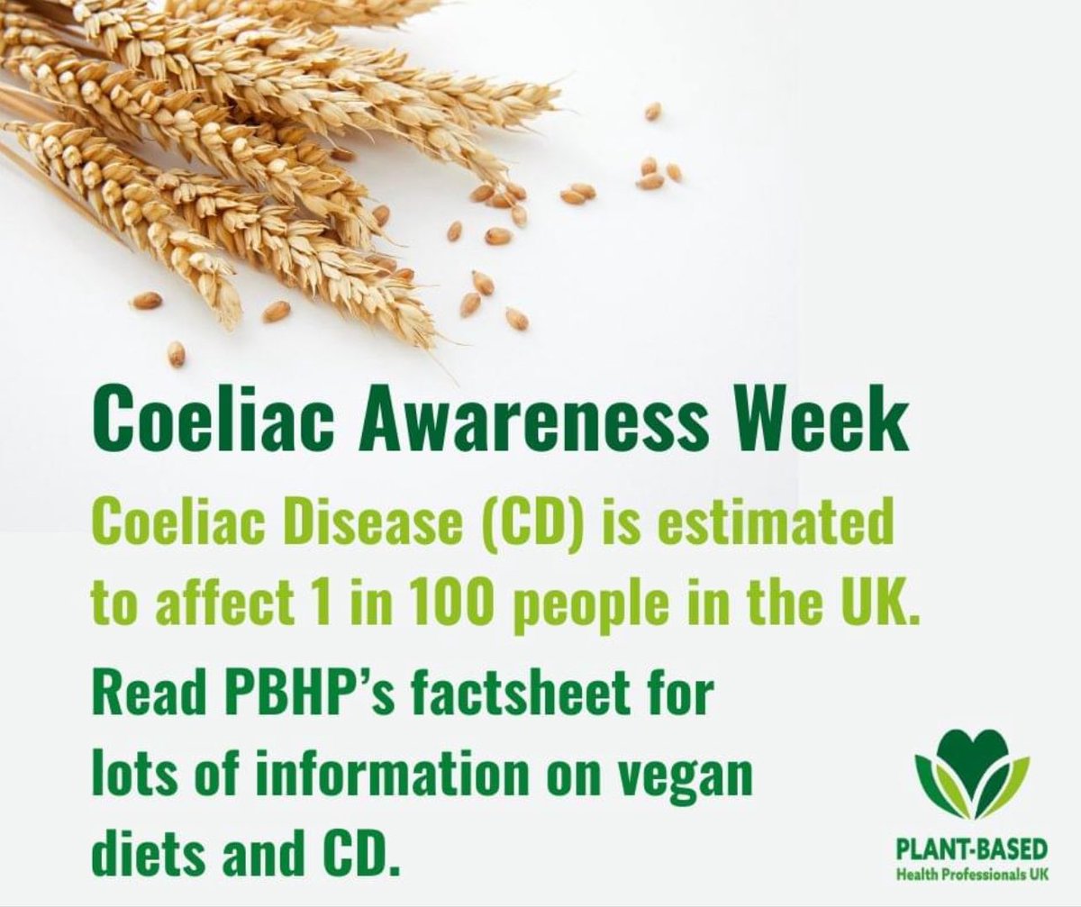 This week it's Coeliac Awareness Week. You can find out everything you need to know about how to meet your nutrient requirements on a vegan diet, by reading our informative factsheet written by @RosieMartinRD tinyurl.com/37tjyt3y