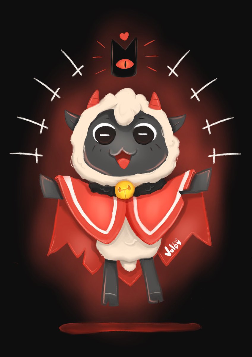 What's your favorite game? I'll start, CULT OF THE LAMB! I enjoyed it so much that I made this artwork, and I'm in Love!

#cultofthelamb #artist #smallartist