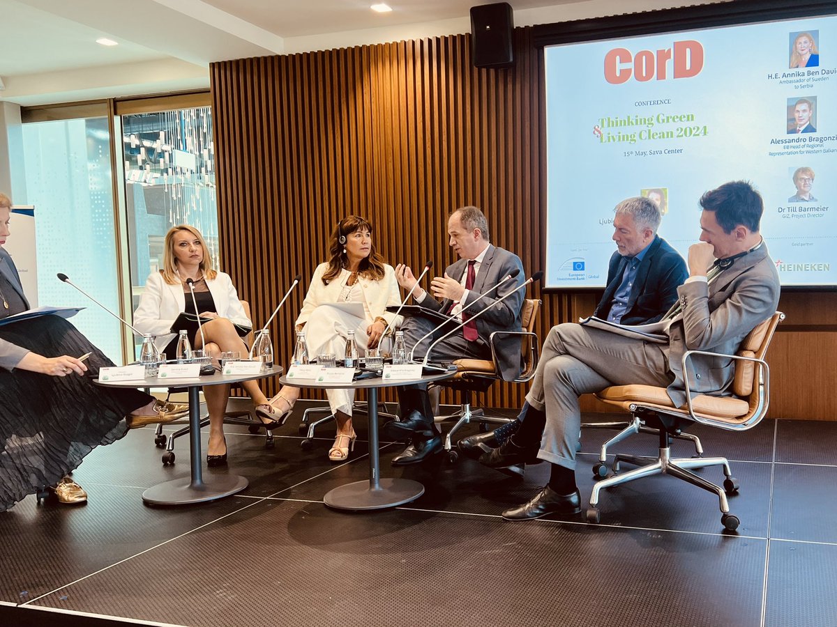 Today we joined @CorD_Magazine Thinking Green & Living Clean Conference. W @eusrbija, @EIB, Switzerland & Sweden support & tgt w @MinistarstvoZZS, UNDP is assisting 🇷🇸 to accelerate green transition & implementation of #GreenAgenda in a way that is also socially just & inclusive.