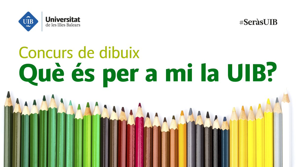 Ja tenim els dibuixos guanyadors del concurs Què és per a mi la UIB?🖌️✏️ 📌4t primària: Marina Bennasar March #CEIPMelciorRossellóiSimonet 📌5è primària: Julia Rodrigues Martínez @SagratCorFECIB 📌6è primària: Neus Cabot Medina #Col·legiPedroPoveda #SeràsUIB