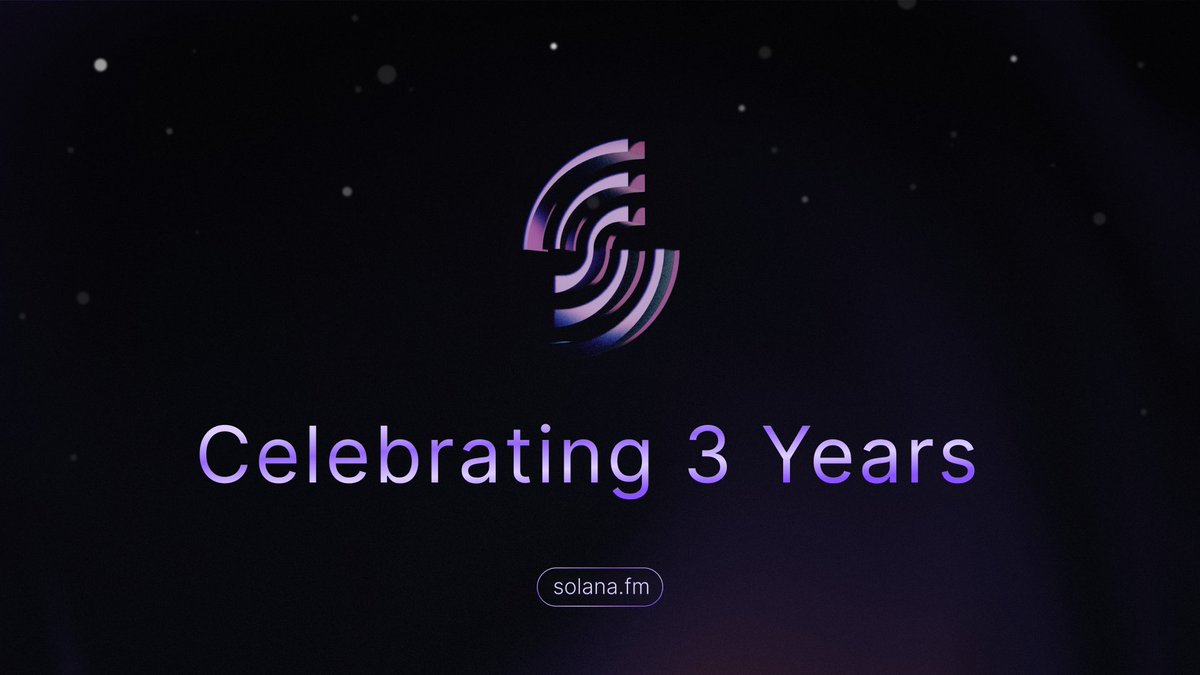 SolanaFM is celebrating its 3-Year Anniversary!🎉 From our early days in 2021 to continuously releasing new explorer features in 2024, our mission to make Solana data more understandable remains strong and steady. A heartfelt thank you to our users, partners and team members