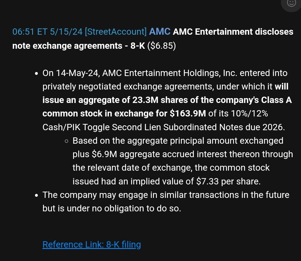 $AMC more dilution!