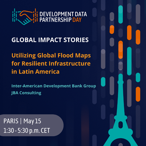 Today JBA's Alex Minett is presenting at the @DevDataPship #PartnershipDay2024 in Paris with representatives from the @the_IDB on the results of a collaborative project: 🗺️Utilizing Global Flood Maps for Resilient Infrastructure in Latin America.

#JBAGlobalFloodMaps #DataForGood
