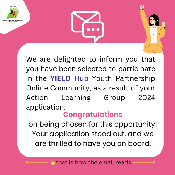 Exciting news🥳🥳!!! We are delighted to have been selected to be part of the @Hub_YIELD Youth Partnership Online Community. This is a unique opportunity for us as a team @uyahf1, and we look forward to this global platform to network, learn, and exchange ideas with