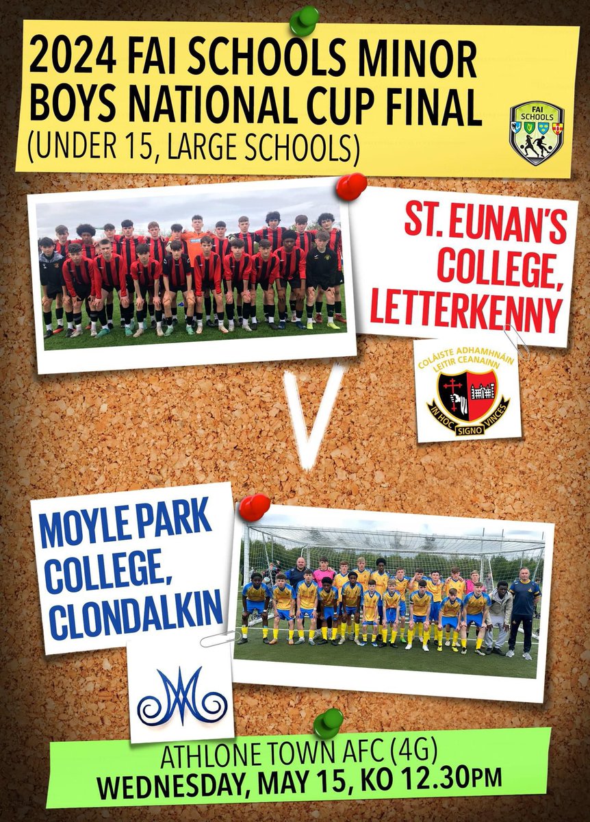 U15 All Ireland Final. St Eunan’s College b Moyle Park College Link to match at 12.30 youtube.com/watch?v=McdqQu…