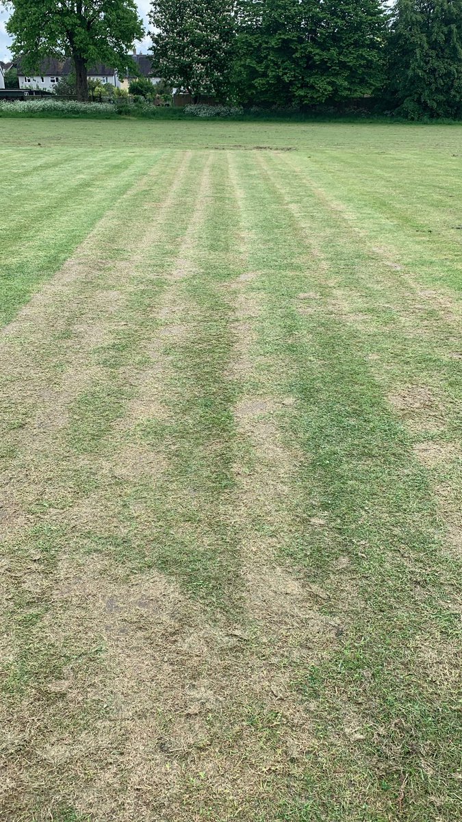 First pitch cut for our first home game this sunday. Gonna be a bit of a green top. Nightmare for Virat Kohli and Rohit Sharma @daniel86cricket @worcesterluke ??
