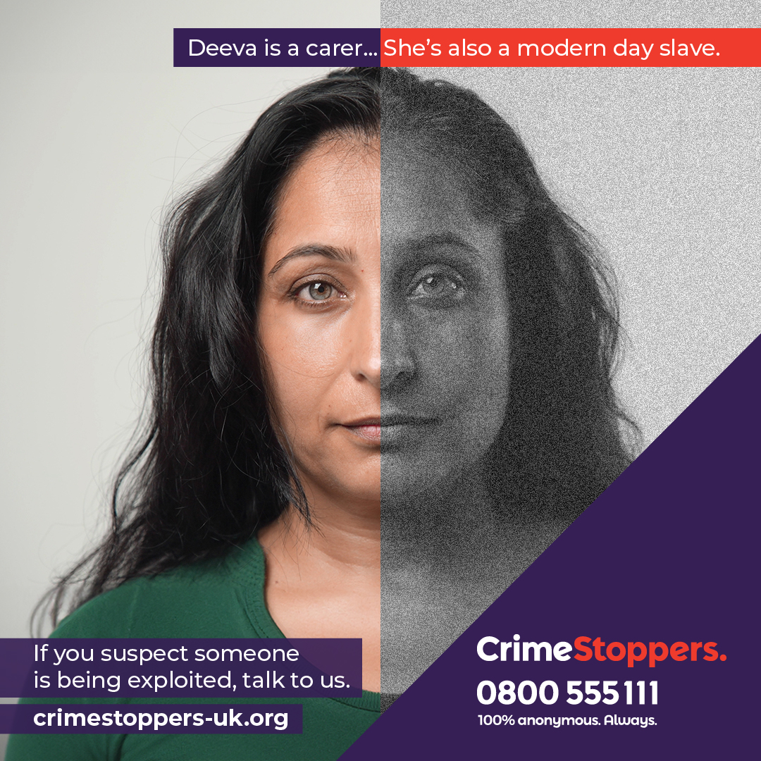 Did you know there are around 130,000 people who are subjected to modern slavery in the UK? Modern slavery takes many forms including: forced labour, debt bondage & human trafficking. Speak up anonymously to our charity and learn the signs to spot: crimestoppers-uk.org/news-campaigns…