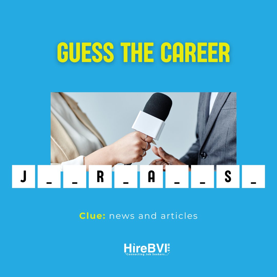 Last week's career was Cashier.

Can you guess the career?

[Comment Below]

#hirebvi #wordoftheday #bvilove #bviemployment #bvijobs #bvijob #wordsmith #dictionary #careers #caribbeanjobs