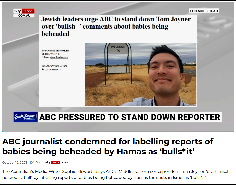 Truth-teller reviled by liars 'Jewish leaders bully ABC - who crumple as usual' Seems that's where we're at in Zionist-influenced Australia skynews.com.au/opinion/chris-…