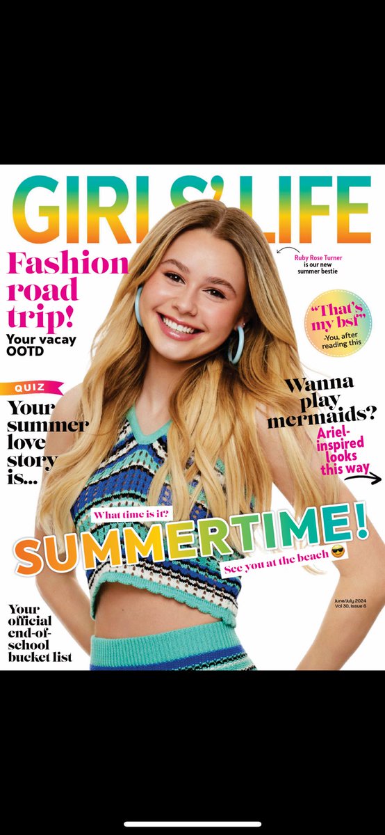 Summer's here! Ruby Rose Turner’s got your vacay OOTD inspo, Ariel-inspired mermaid looks, and a quiz for your summer love story. Celebrate your BFF, plan your end-of-school #bucketlist, and get #beach-ready with @girlslifemag!

magzter.com/US/Girls'-Life…

#summerbreak #School