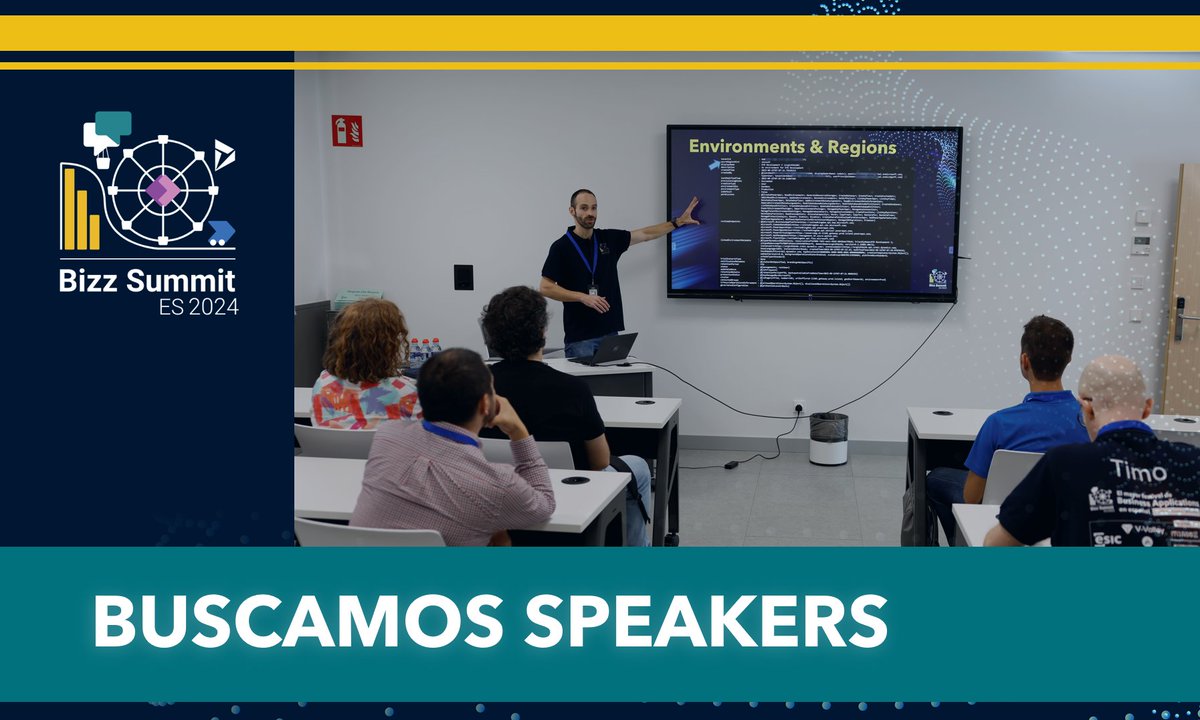 👋 HOLA, TE ESTAMOS BUSCANDO PARA SER SPEAKER DEL #BIZZSUMMITES2024
🔍 Sesiones o workshops, de cualquier nivel, funcionales o técnicas.
💭 #Dynamics365 #PowerPlatform #Copilot #PowerBI #Fabric #Azure #M365 y +!
📅 Límite 1/06  ☝

✍ Apúntate: lnkd.in/dGn8nwFE