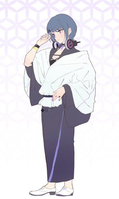 「kimono purple eyes」 illustration images(Latest)