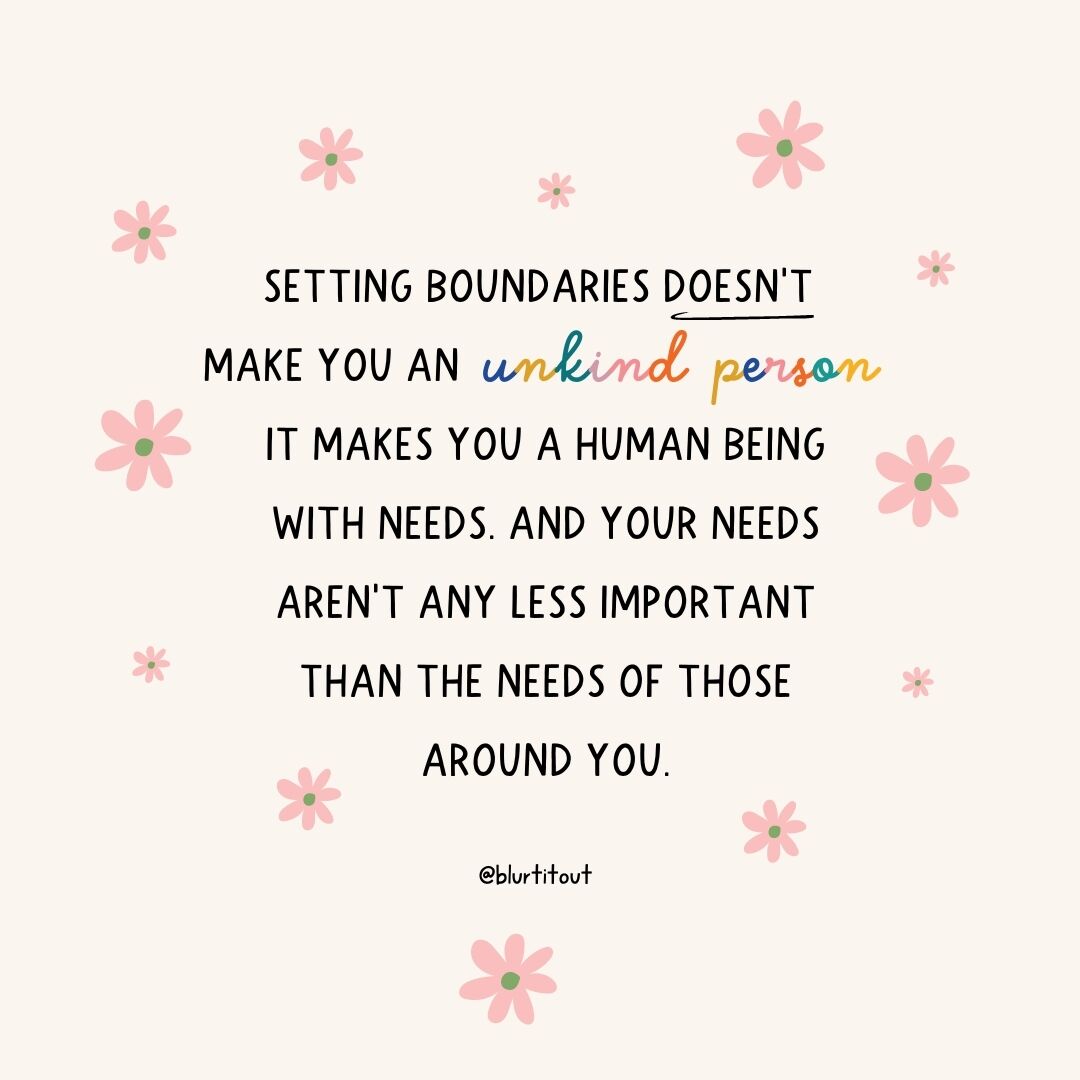 Setting boundaries isn’t about being unkind; it's about respecting ourselves just as much as we respect others. When we establish clear limits, we protect our well-being. 

It's okay to prioritise your needs—they are just as important as anyone else’s. 

#BlurtItOut #Boundaries