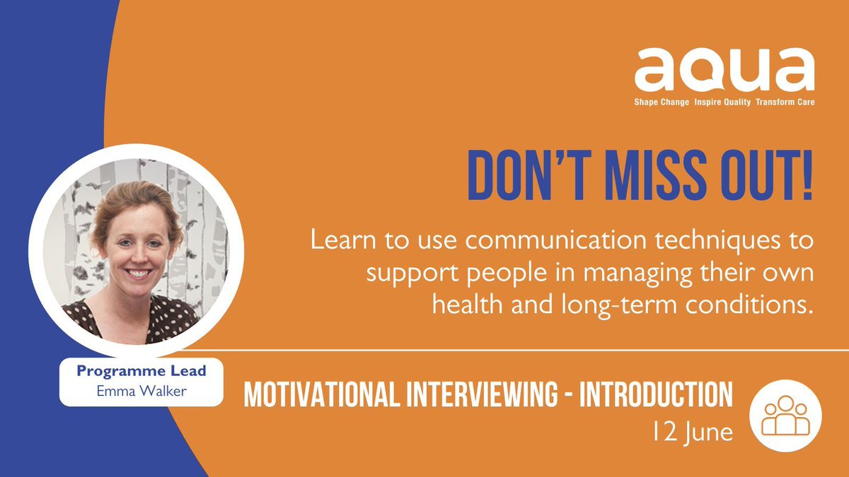 Learn communication skills that support a person-centred approach to care, helping people manage their own health. 🗣 Our Motivational Interviewing - Introduction programme is coming up soon. Don't miss out! 📅 12 June Book now: buff.ly/3UYpi4c