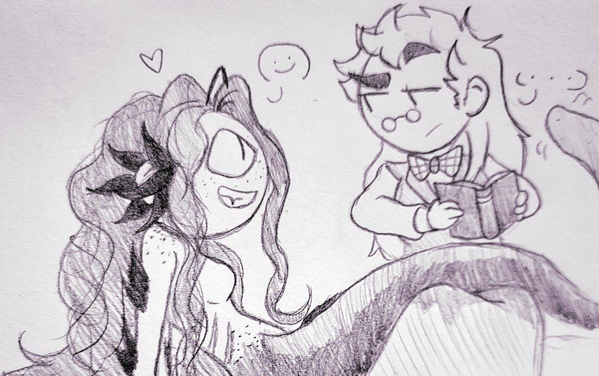 Reading time is currently on hold due to your fishy girlfriend wanting attention after a swim
(It’s mermay! I had to draw something for the sea monster wives au)
#GoodOmens #ineffablewives