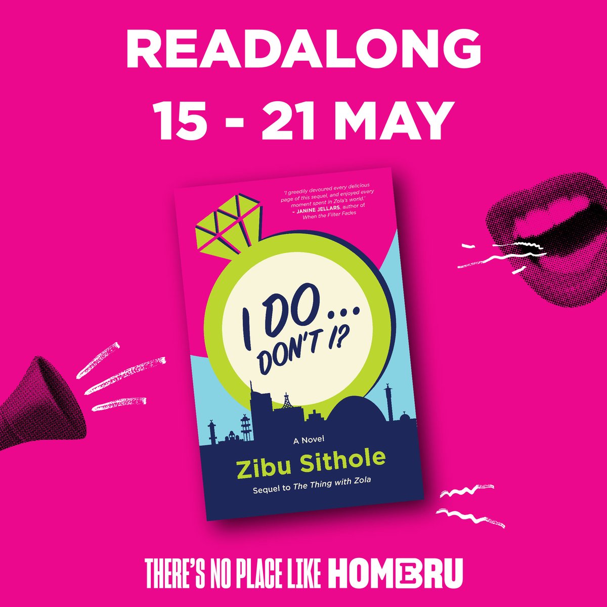 Today is the start of a fabulous readalong of I Do… Don't I? by Zibu Sithole, the sequel to the popular novel The Thing with Zola!

Make sure to follow us on Instagram to join in on the fun 🤩

@PanMacmillanSA
@zibu_zethu