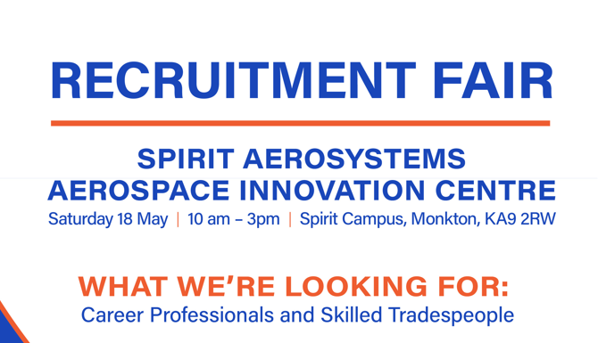 Join @SpiritAero Recruitment Fair in #Monkton #Ayrshire

Saturday 18 May 10am to 3pm

For more information: Text ‘Spirit’ to 66777

#RecruitmentEvent #AyrshireJobs #JobsInScotland