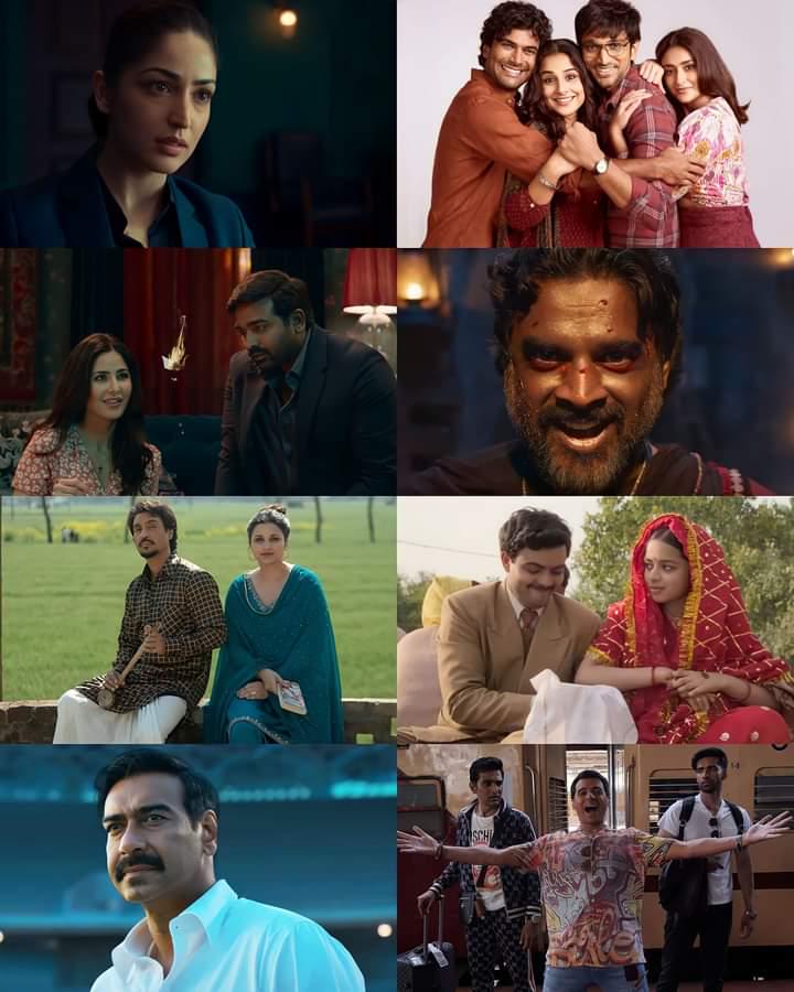 Hindi cinema in 2024 🔥🔥

Article 370, Do Aur Do Pyaar, Merry Christmas, Shaitaan, Amar Singh Chamkila, Laapata Ladies, Maidaan, Madgaon Express. Special mention to Yoddha.