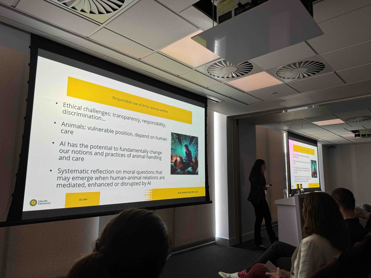 Lots of promising uses of AI for #AnimalWelfare at #MB2024 — Mona Giersberg is presenting on transdisciplinary initiatives to collaborate on its responsible use.