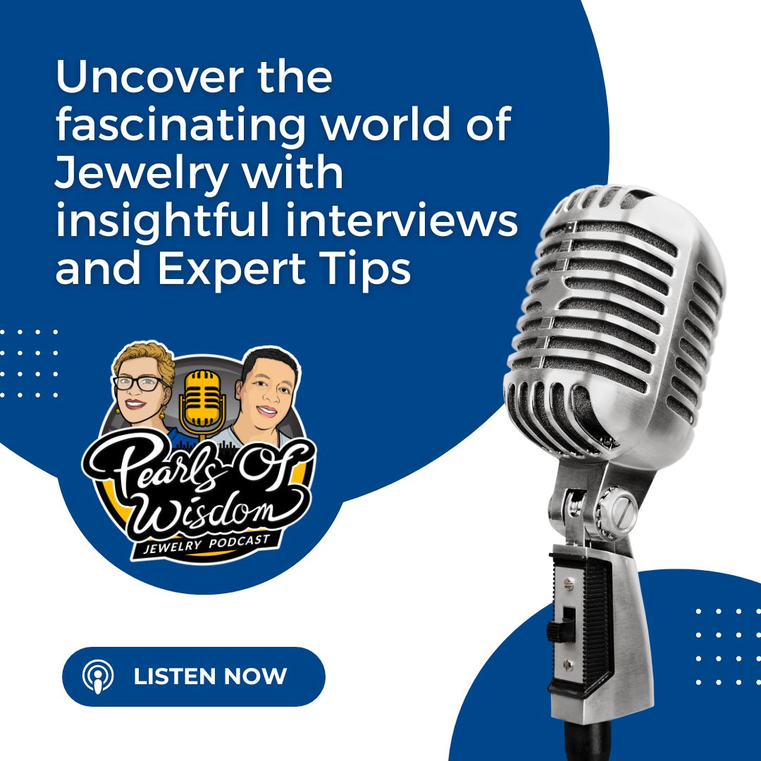 Jewelry lover or newbie? Pearls of Wisdom Podcast unveils jewelry's history, trends & sparkle! ✨ Subscribe now! #jewelrypodcast #jewelryeducation