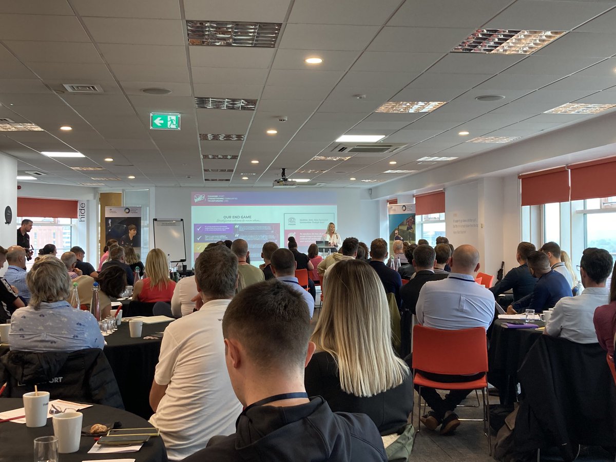 Great to join our consortium partners for the #OpeningSchoolFacilities Conference in Leeds today to hear about the impact of the programme and discuss plans for year three – with Youth Voice at the forefront 🗣️
