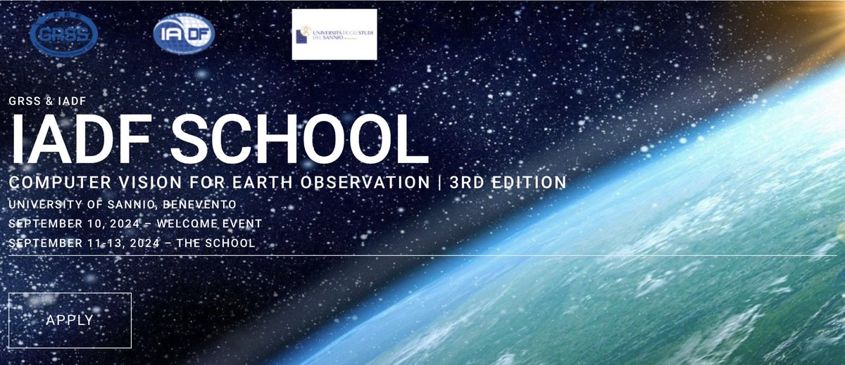 @GrssIadf of @IEEE_GRSS is hosting a Summer School on #ComputerVision for #EarthObservation . I am pleased to announce that I will be co-hosting a lecture on 
#ResponsibleAI Practices for Earth Observation together with Weikang Yu.

More info: iadf-school.org