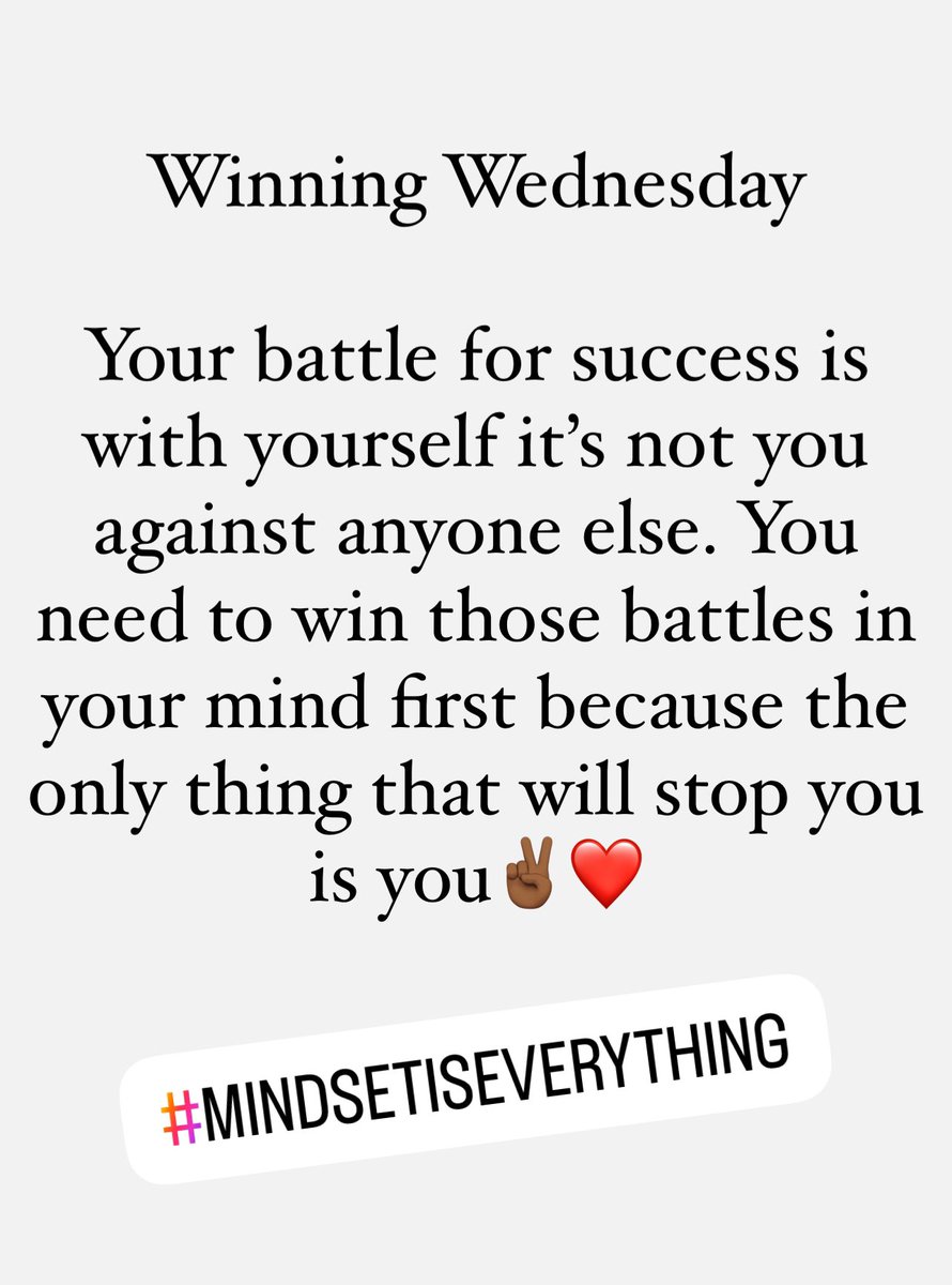 Winning Wednesday #mindsetiseverything