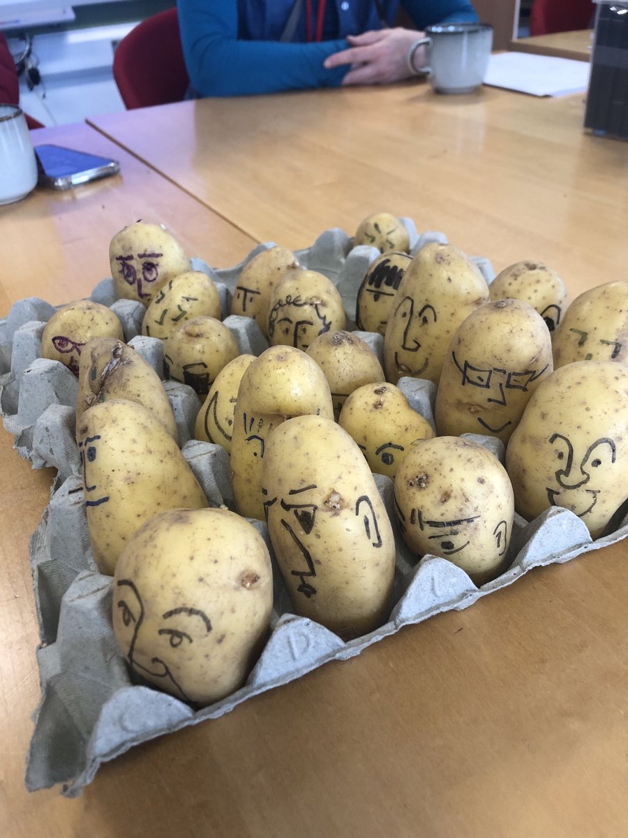 The number of people I saw leading up to my Alzheimer's diagnosis...each potato is a psychiatrist, psychologist, neurologist, medical imaging person, lumbar puncture Dr (I had a lot of those!) or receptionist #Dementia Action Week