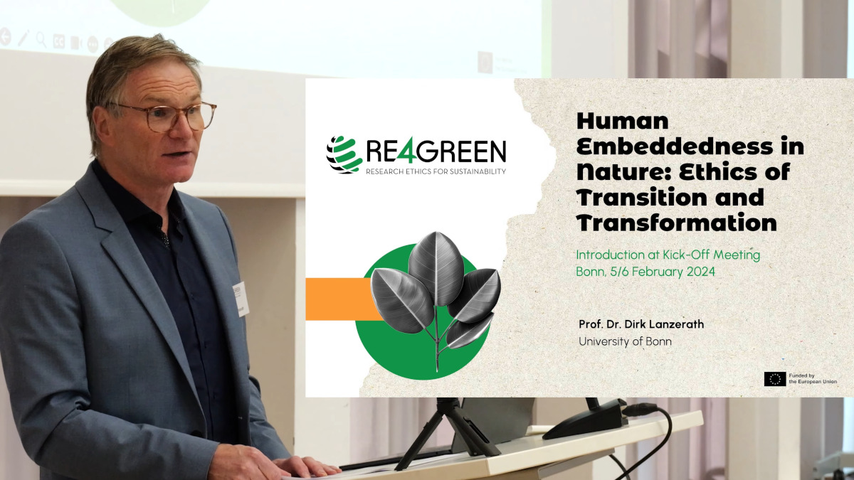 🌱💬 Der Vortrag 'Human Embeddedness in Nature: Ethics of Transition and Transformation' von @DLanzerath beim Kick-off des EU-Projektes @re4green ist online.

➡️ youtu.be/2WJom_cmnDg

#Natur #Klimaethik #Umweltethik #Forschungsethik #EUGreenDeal #ÖkologischerWandel