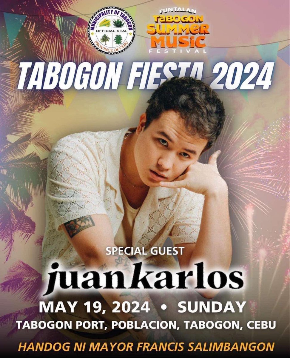 May 18 KFC Kennedy Town, MOA May 19 Tabogon Fiesta, Cebu See U 🤘🏻