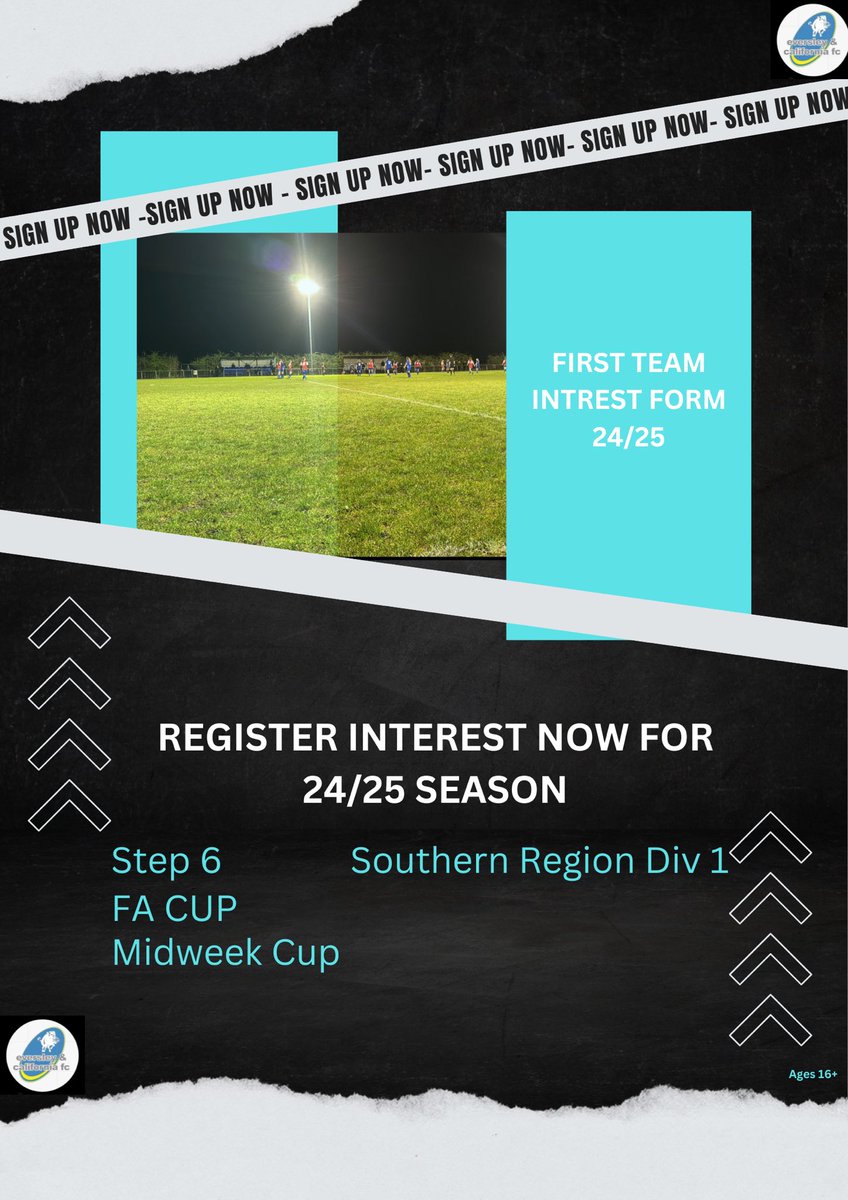 E&CWFC is inviting those who wish to express interest in joining its First Team to complete the form below. Successful players will be contacted to attend training during 2024/25 pre-season. forms.gle/g9UDhNfMfwBn3P…