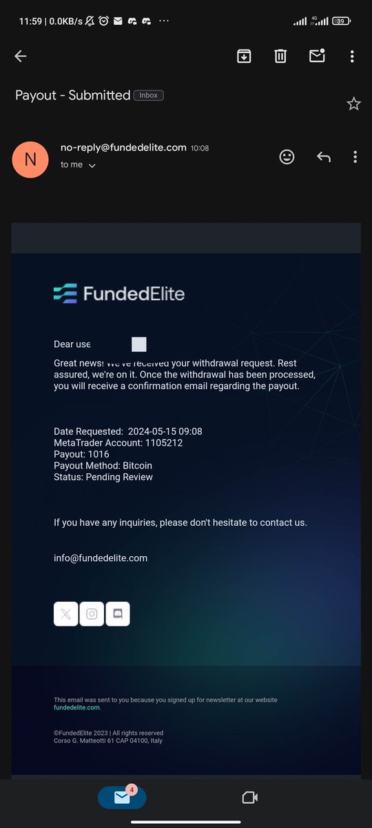 Payout request submitted successfully. 

Finger crossed 🤞