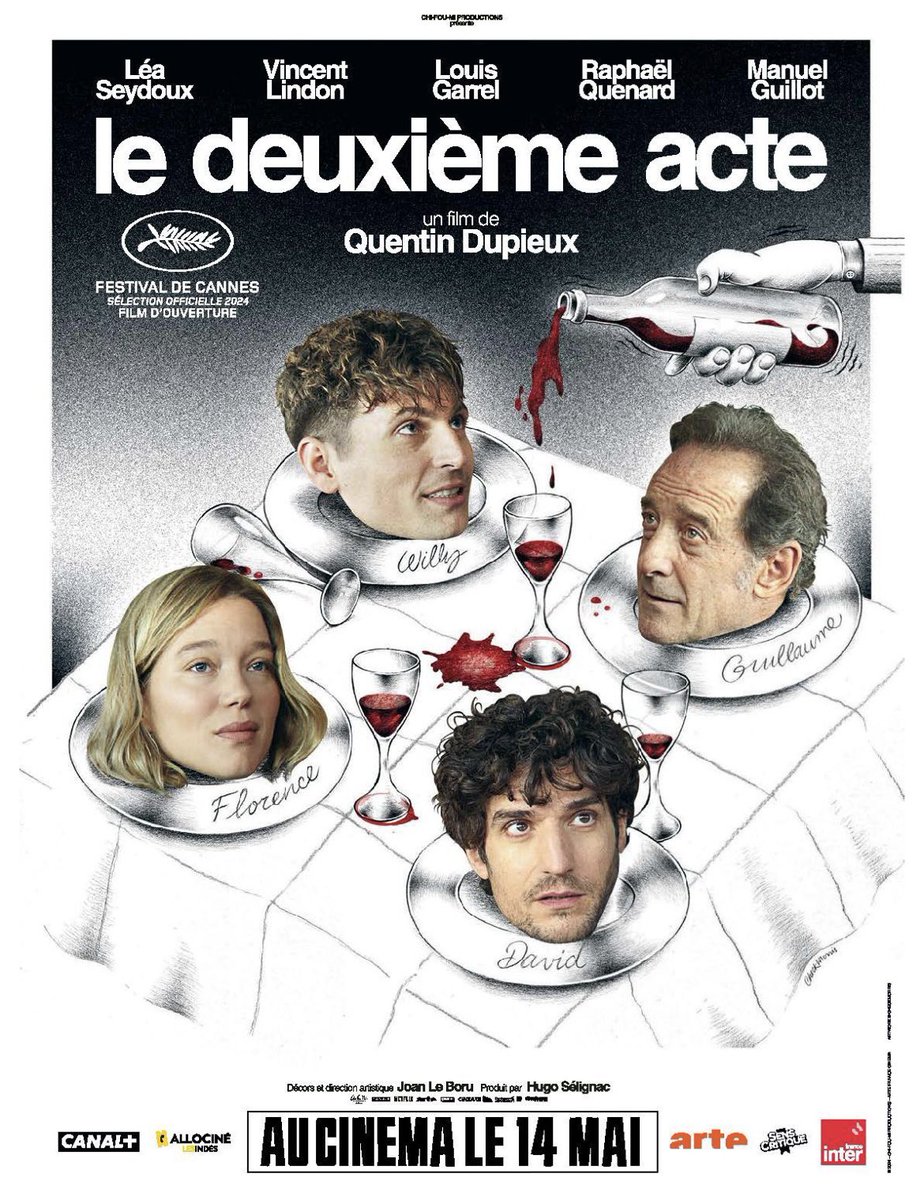 Sortie du «2ème Acte» de Quentin Dupieux Budget : 6,7M€ ! dont… 650 000€ pour les rôles principaux (12 jours de tournage) #Cannes2024 [source : plan de financement via Ciné Finances]
